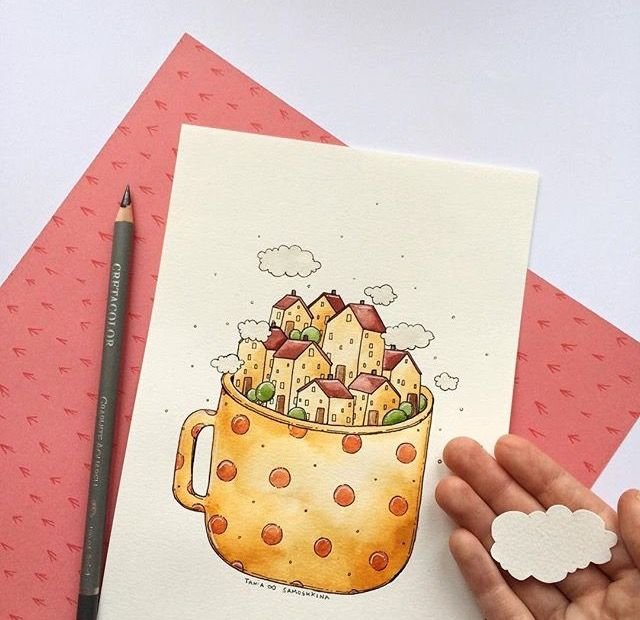 Милые зарисовки для скетчбука