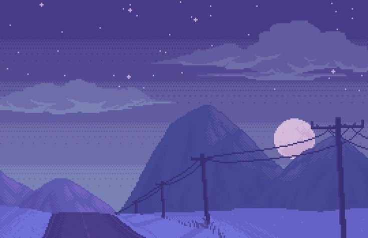 Пиксельные горы