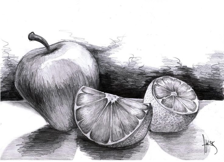 Натюрморт рисунок карандашом