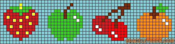 Рисунки по клеточкам ягоды