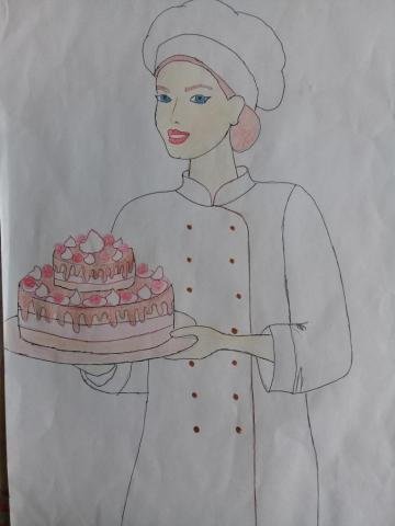 Рисовать кондитера