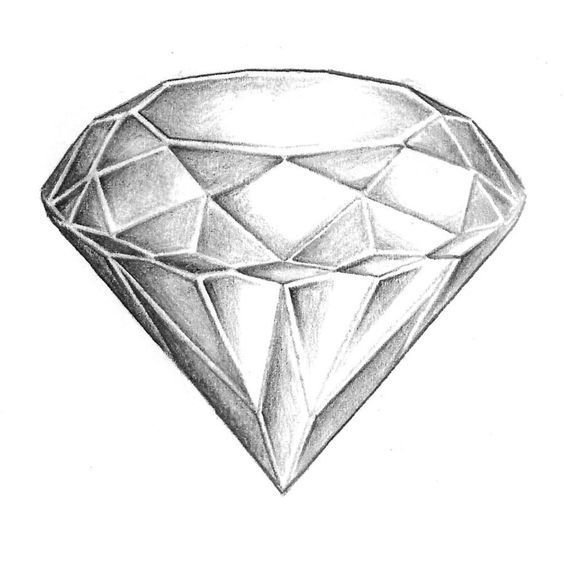 Бриллиант рисунок карандашом