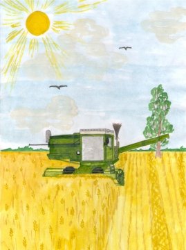 Уборка урожая детские рисунки