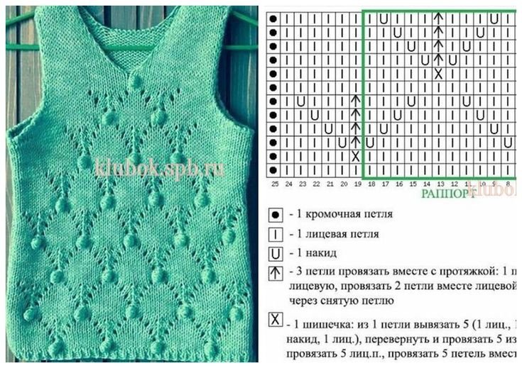 Безрукавка с красивым узором