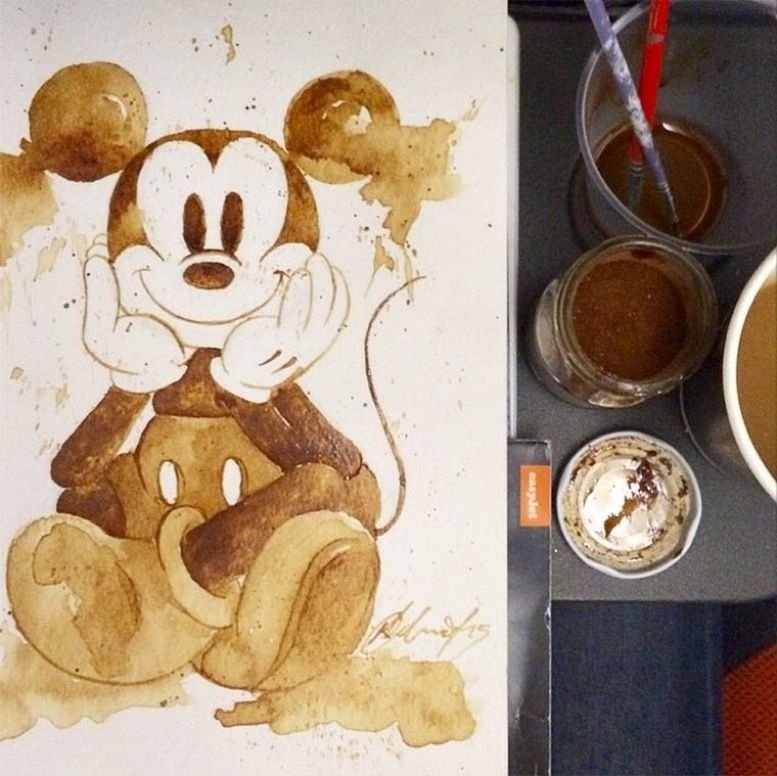Рисование кофе