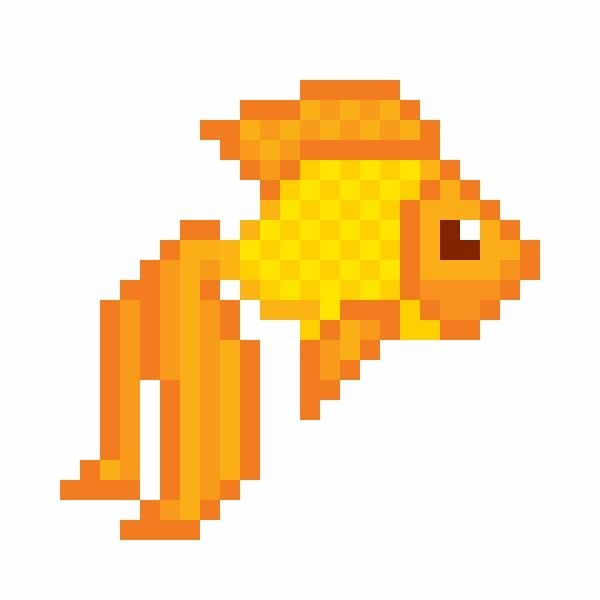 Рыба пиксель арт