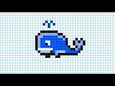 Рисование по клеточкам кит