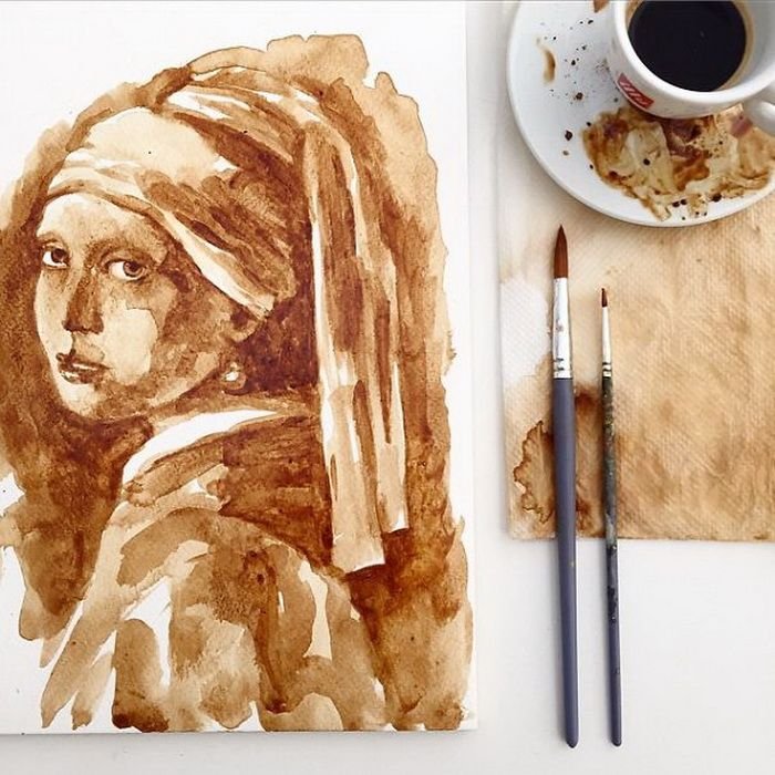 Рисование кофем