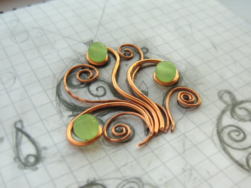 МК wire Wrap серьги для новичков