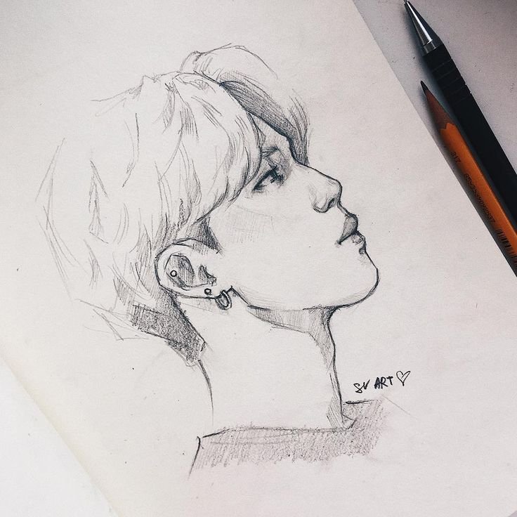 Рисунки BTS Чимин