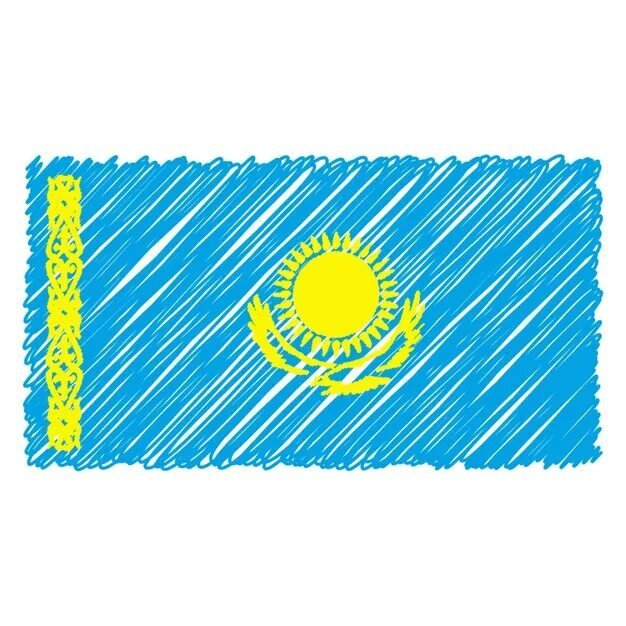 Флаг Казахстана для распечатки