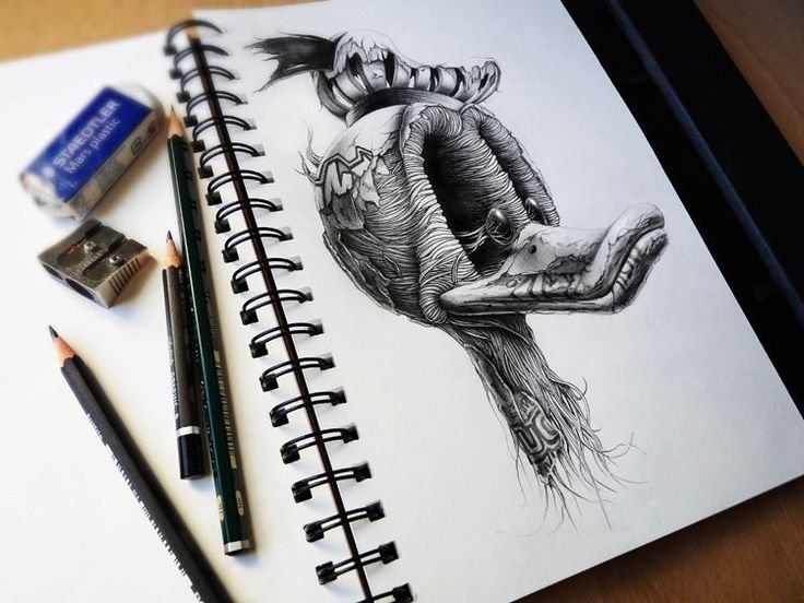 Необычные рисунки карандашом
