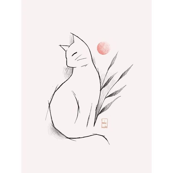 Кошка эскиз