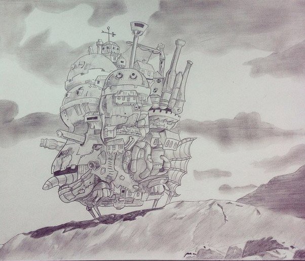 Рисунки аниме Ходячий замок