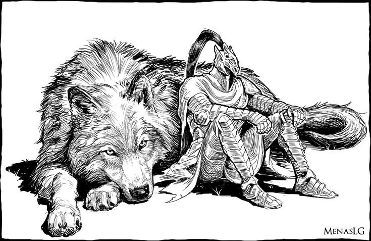 Арториас и волк Dark Souls