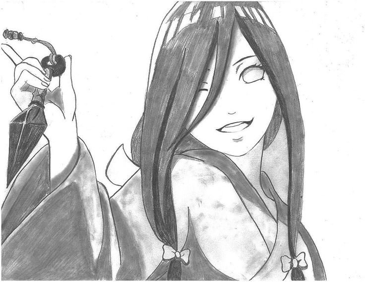 Ханаби карандашом рисунок