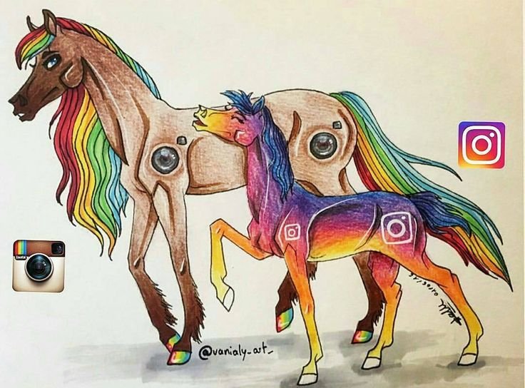 Идеи для рисунков лошадей