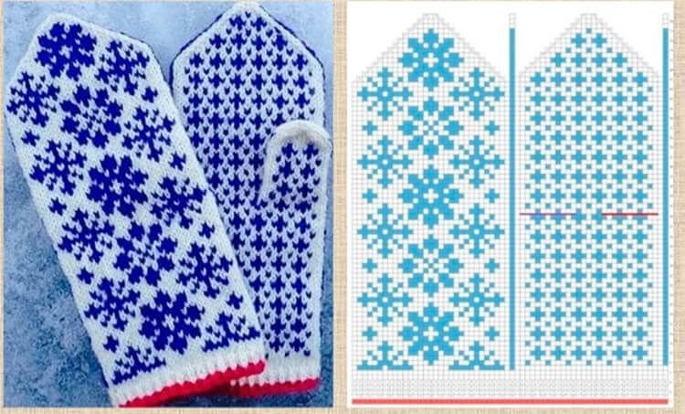 Лариса Тимофеева-варежки жаккардовые