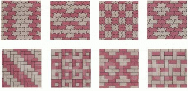 Раскладка брусчатки варианты 100х200