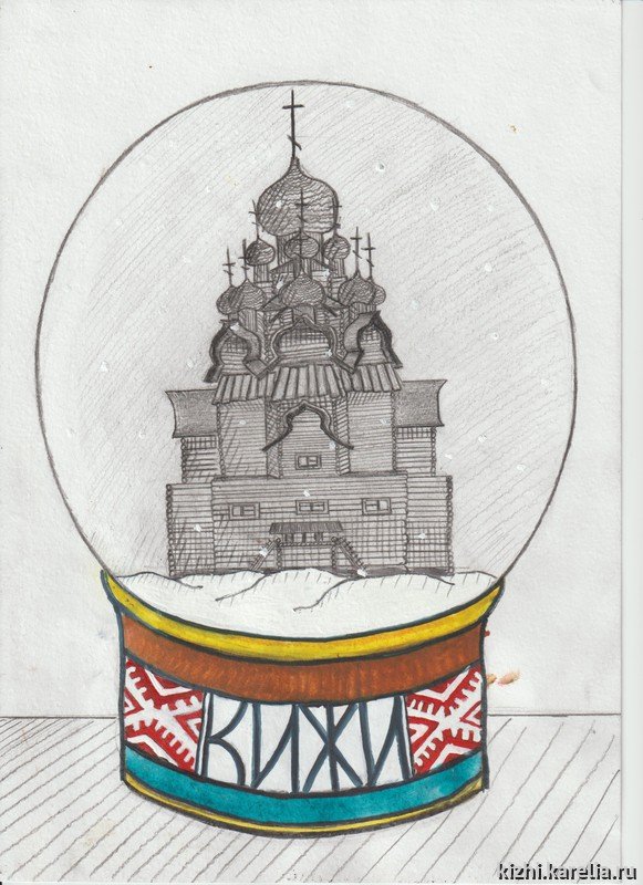 Кижи рисунок легкий