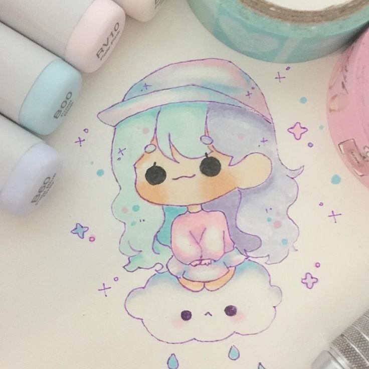 Миленькие рисунки маркерами