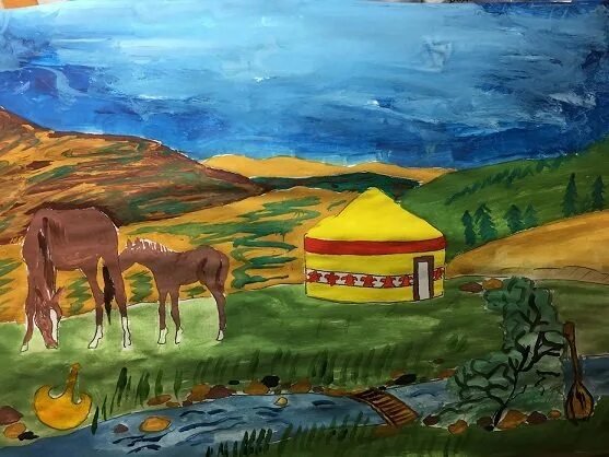 Казахстан рисунок