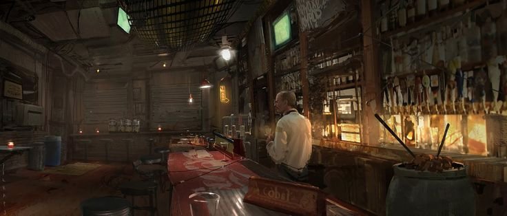 Бар в стиле киберпанк