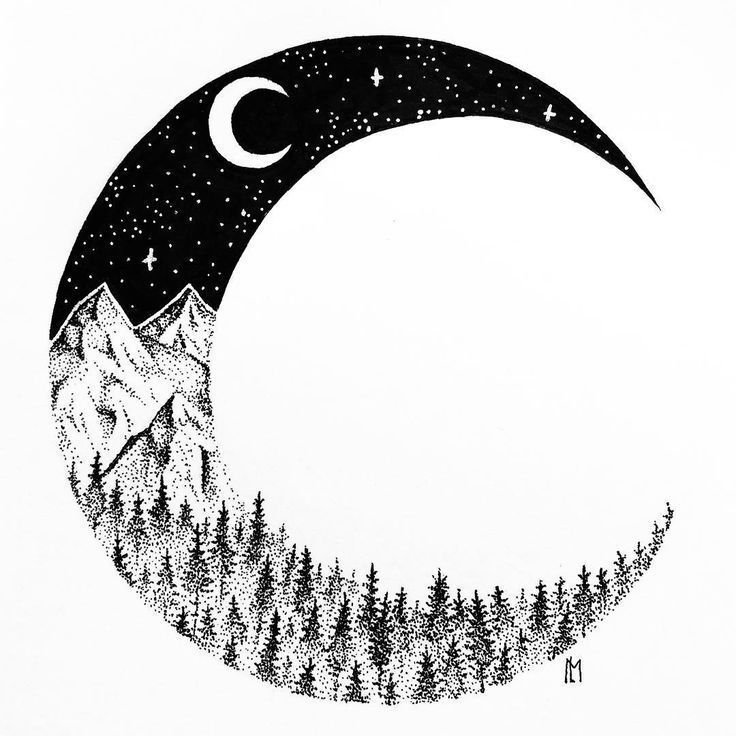 Полумесяц рисунок