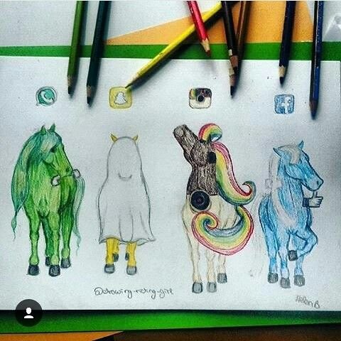 Рисунки для скетчбука лошади