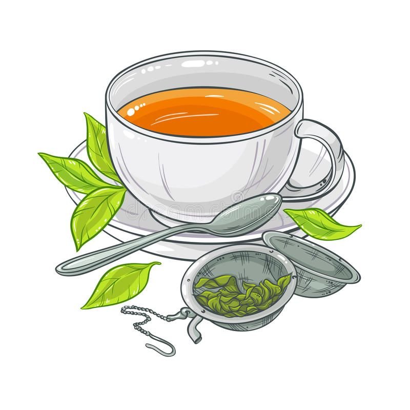 Чай на белом фоне