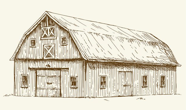 Хлев рисунок