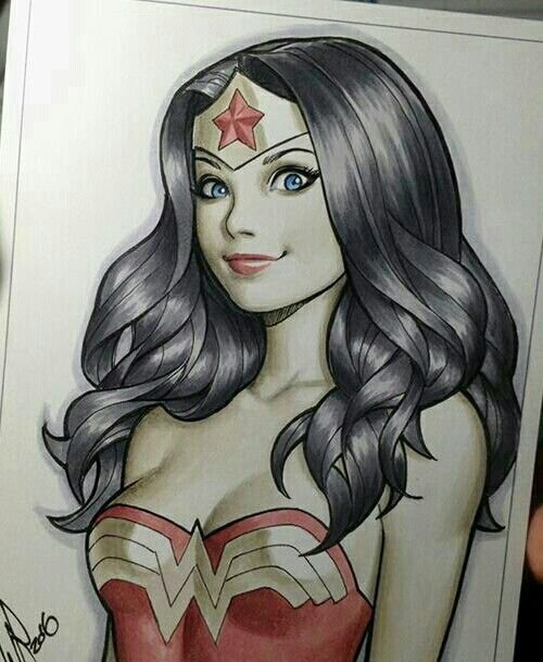Wonder woman рисунок