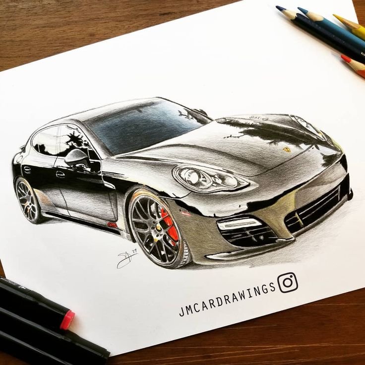 Рисунки авто порш