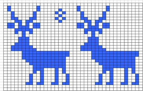 Олень из квадратиков