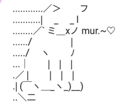 Рисунок кота символами