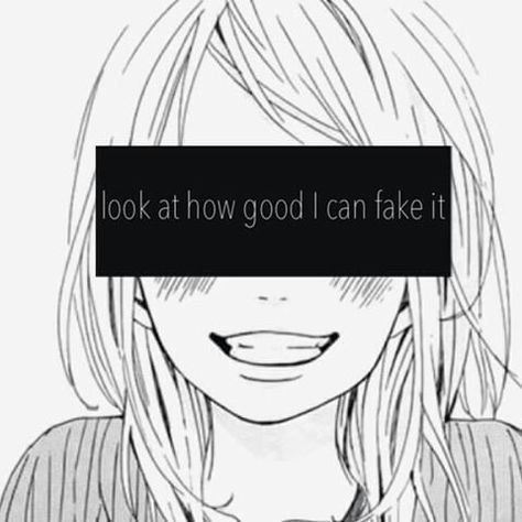 Аниме арты фальшивая улыбка