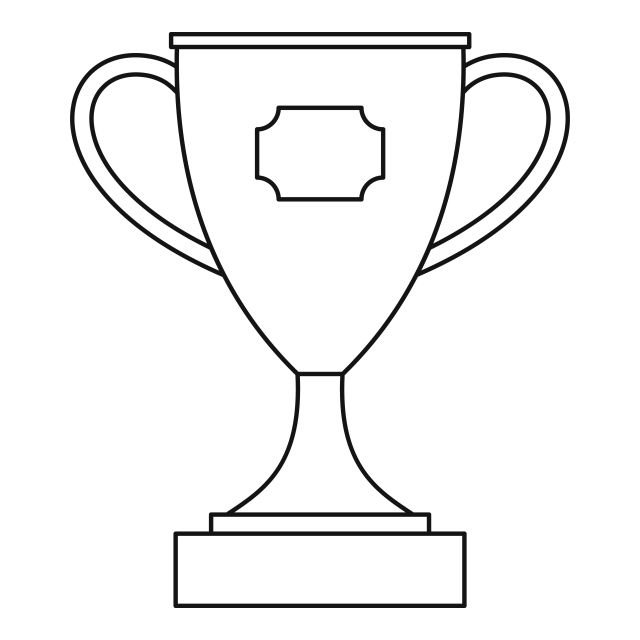 Кубок спортивный трафарет