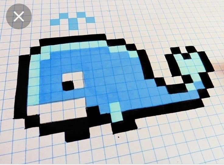 Пиксель арт рыбы