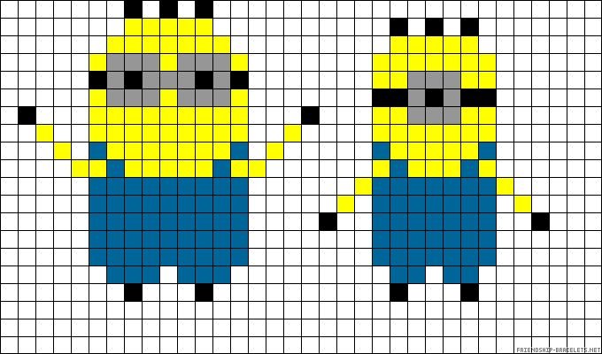 Рисунки по клеточкам Миньон