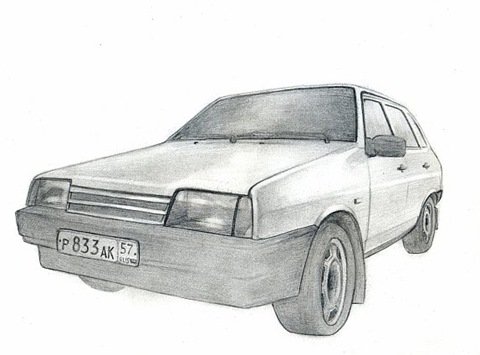 ВАЗ 2109 рисунок