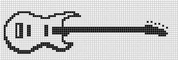 Рисунки по клеточкам гитара