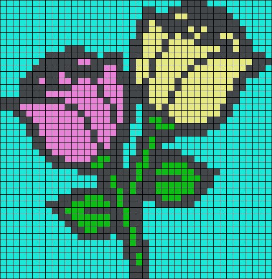 Рисовать по клеточкам цветы