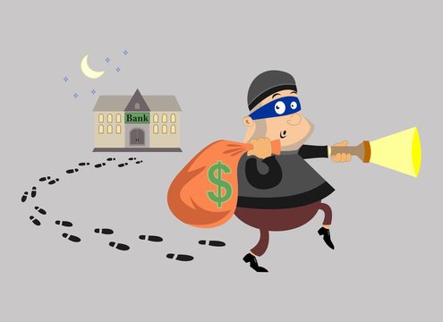 Вор Векторная иллюстрация