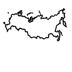 Контурный рисунок России