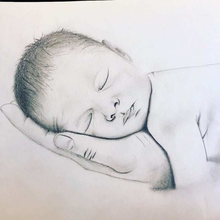 Рисунок маленького ребенка карандашом
