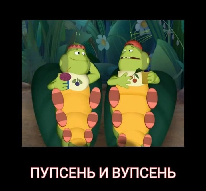 Лунтик гусеницы Пупсень и Вупсень