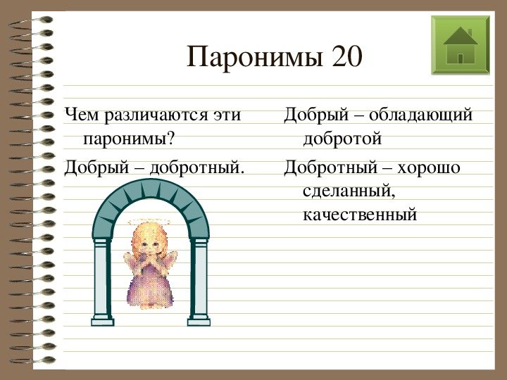 Паронимы примеры