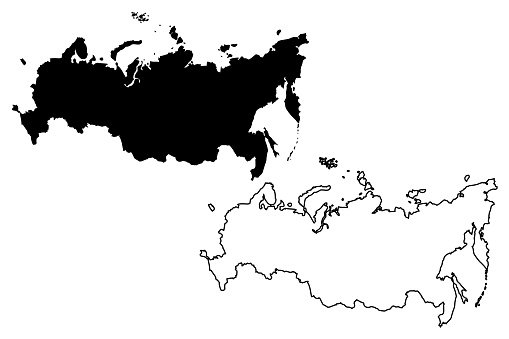 Карта России с Крымом контур