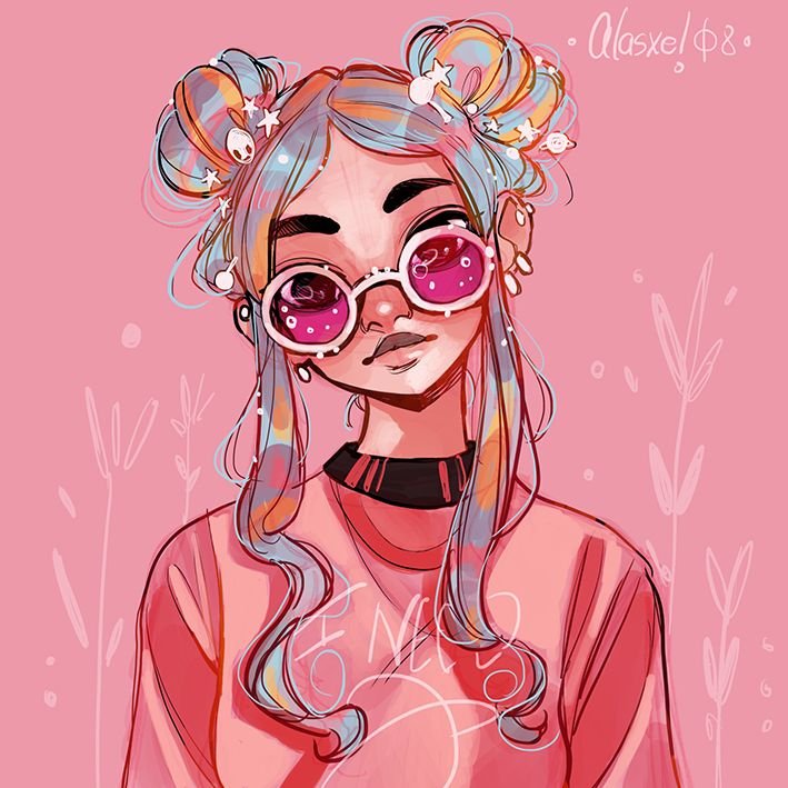 Эстетичные рисунки девушек
