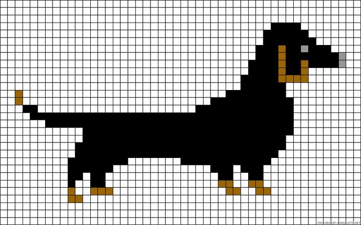 Рисунки по клеточкам собаки